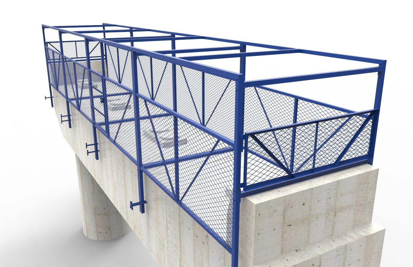 桥梁盖梁垫石施工防护平台